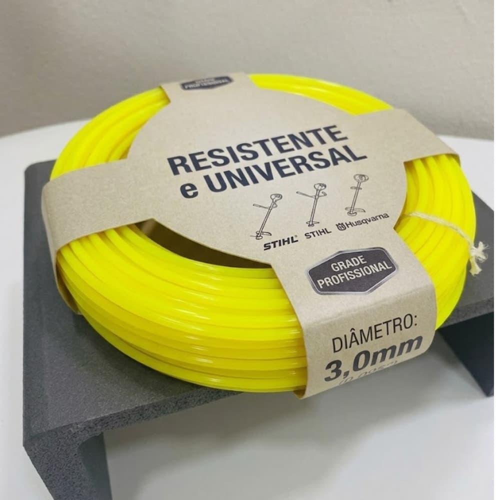 Fio de Nylon para Roçadeira e Aparador de Grama Resistente Universal