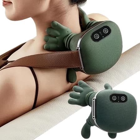 Massageador Elétrico de Pescoço Aquecimento Infravermelho 3 Níveis Alívio Dor Cervical Ombro Relaxamento