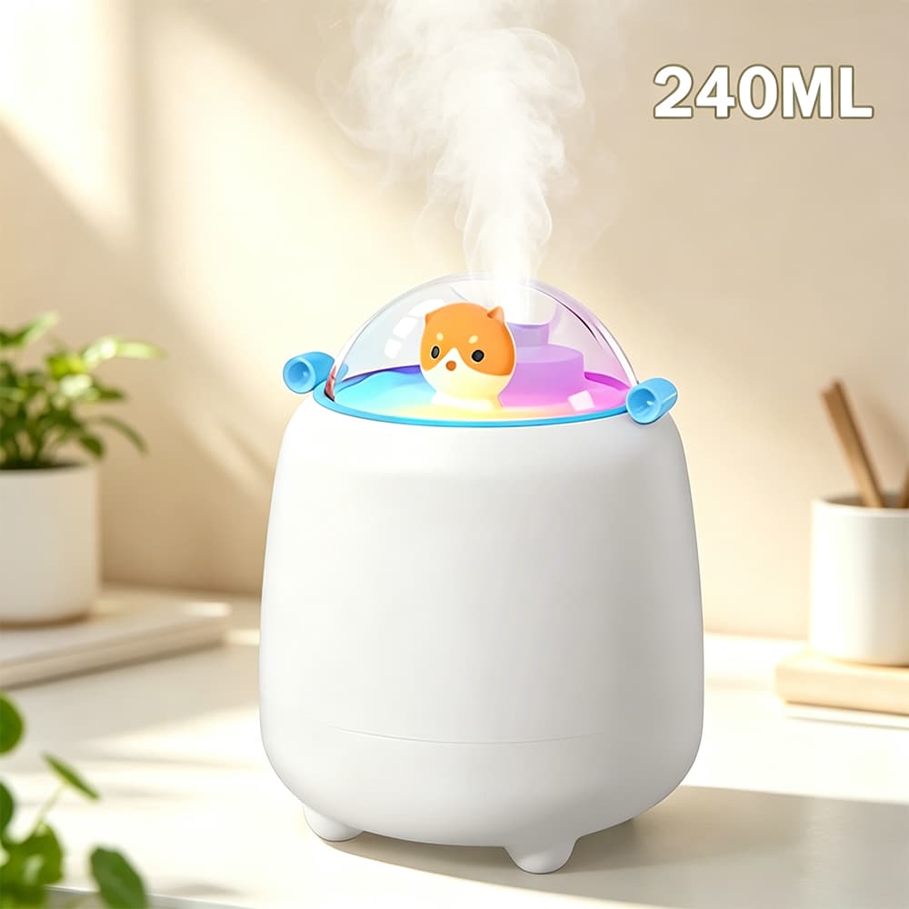 Umidificador De Ar Multifuncional E Difusor De Aromaterapia Usb Portátil Nano Atomizador Forma De Urso Luz Noturna