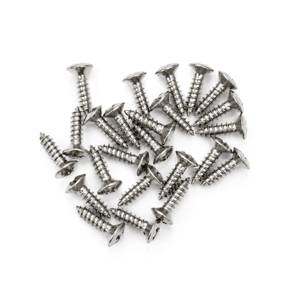 Pacote 24 Parafusos Phillips Cromo P/ Escudo Guitarra Baixo
