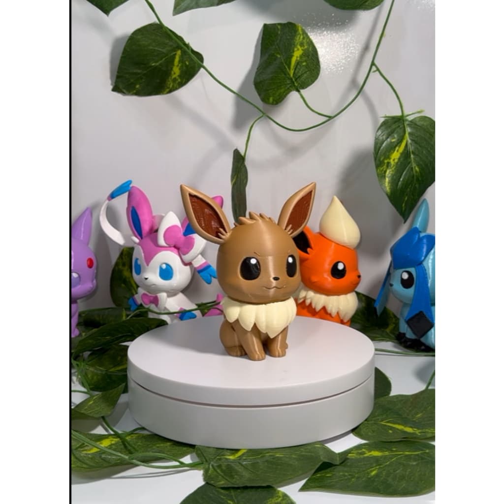 Kit Chibi Pokémon Eevee + Glaceon + Vaporeon