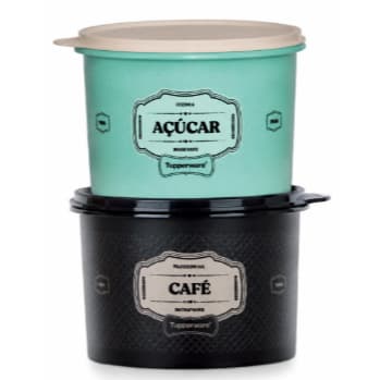 Kit Tupperware Caixa Café e Açúcar Essences 2 peças