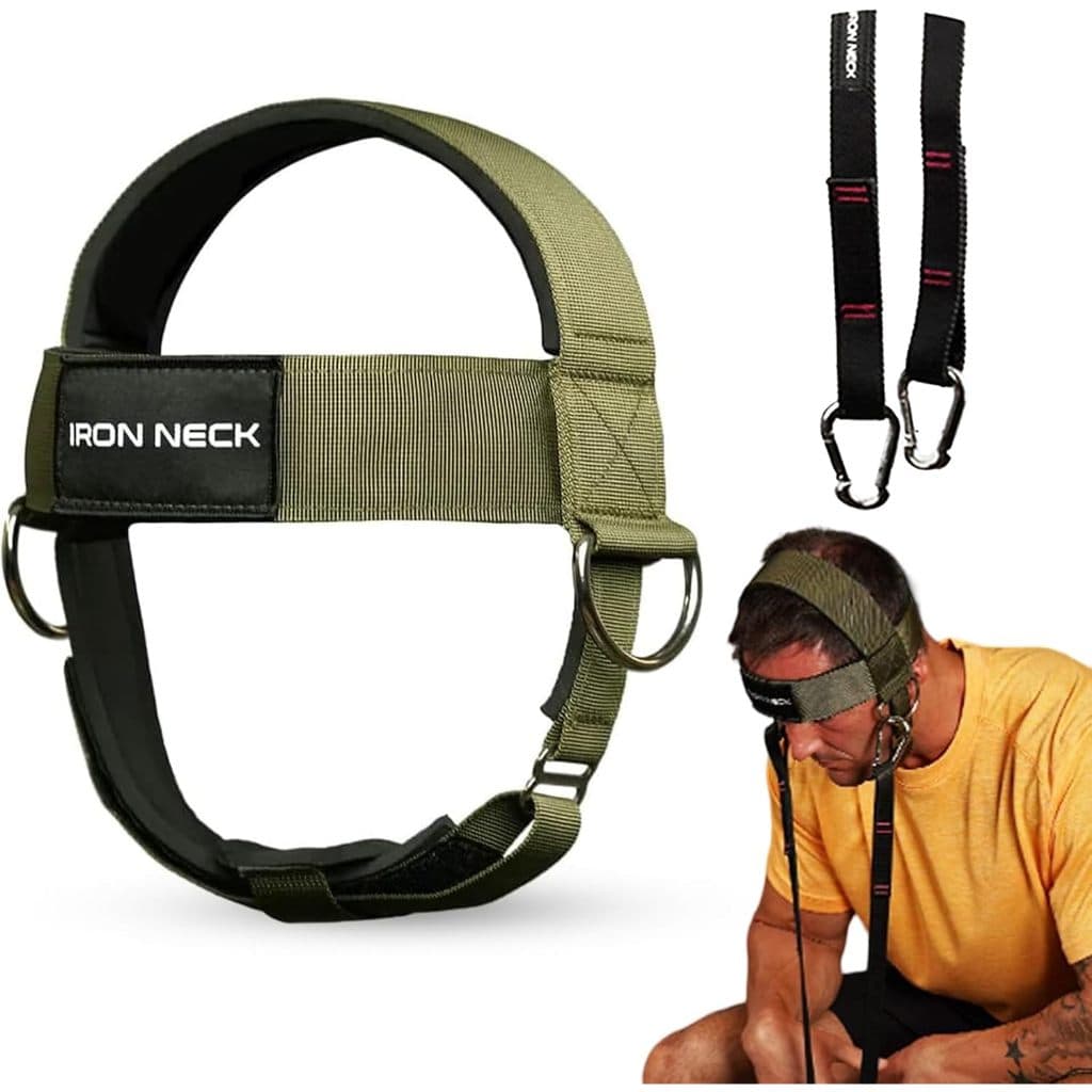 Cinta de Treino de Pescoço Iron Neck com Suporte de Peso Fortalecimento de Pescoço Arnês Capacete