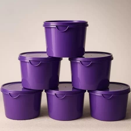 KIT POTES COZINHA 6 POTE REDONDOS 1L