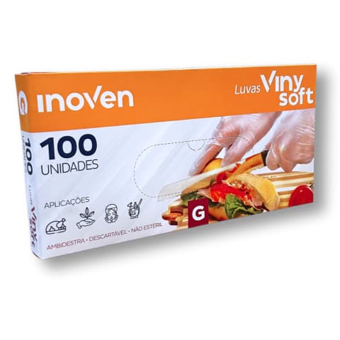 Luva Viny Soft 100un Tamanhos - Inoven