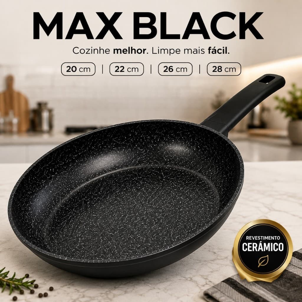 Frigideira Antiaderente Premium Não Gruda Cerâmica 28 26 22 20cm grande media pequena Indução para Ovo Panqueca Omelete