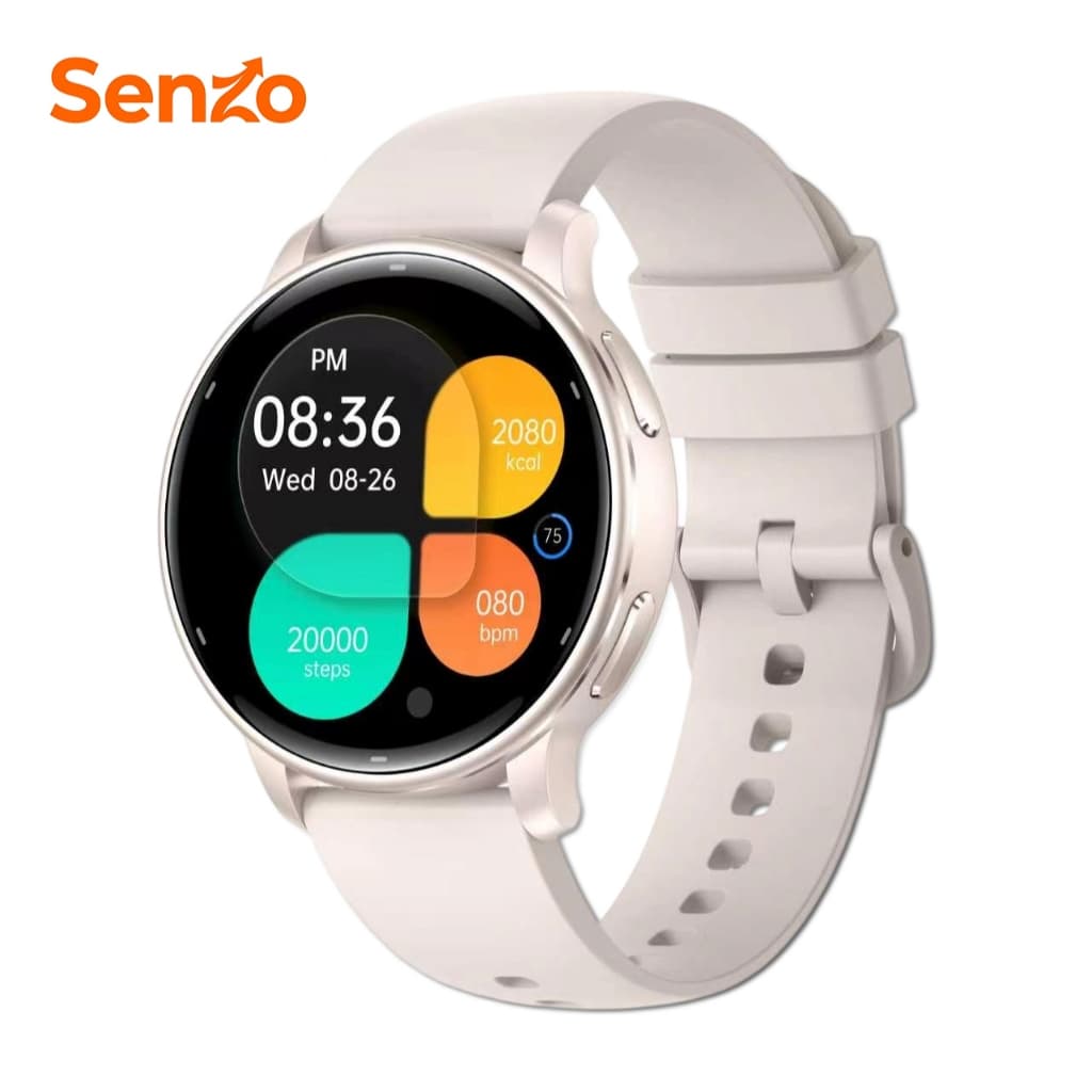 Smartwatch feminino : tela LCD de 1,27 polegadas, resistência à água IP68, caixa de liga metálica, modo esportivo