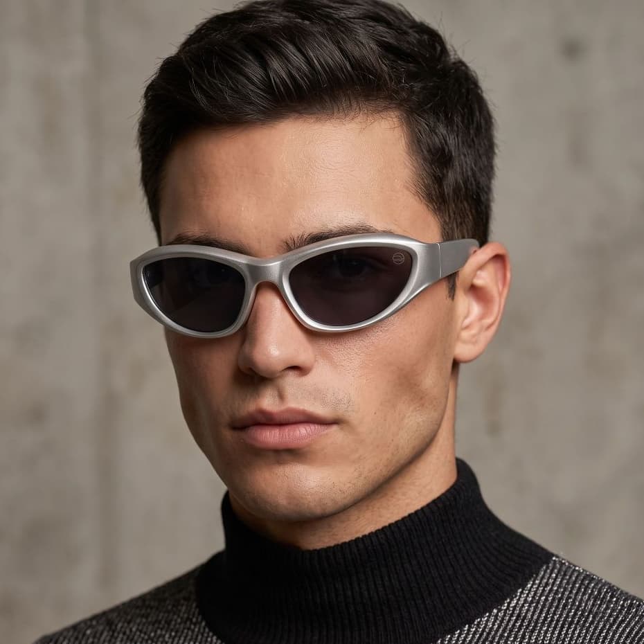 Óculos de Sol Oval Unissex UV400 Estilo Y2K Fashion Hype Slim Moderno Blogueira