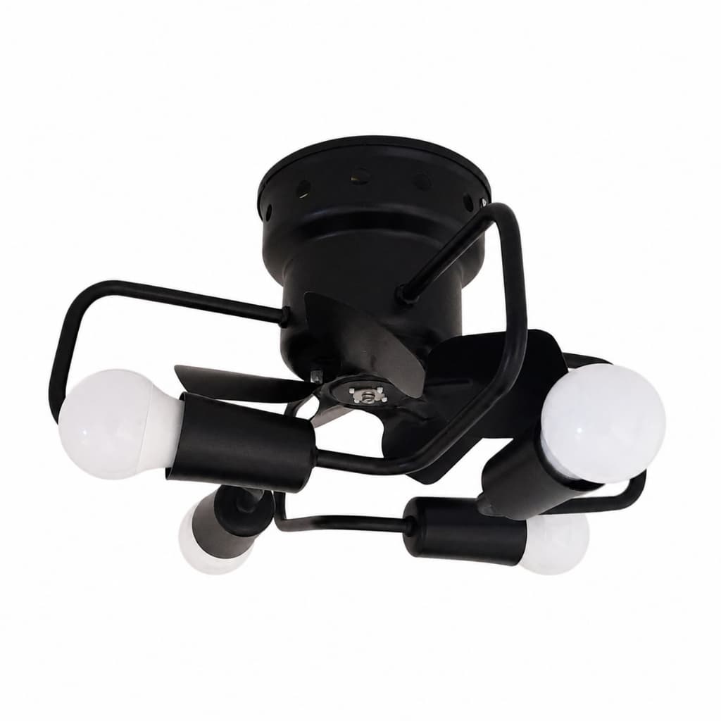 Ventilador de Teto Preto Bivolt  Potente com Chave Rotativa 127v/220v Alta Ventilação Quarto Sala cozinha Design Moderno