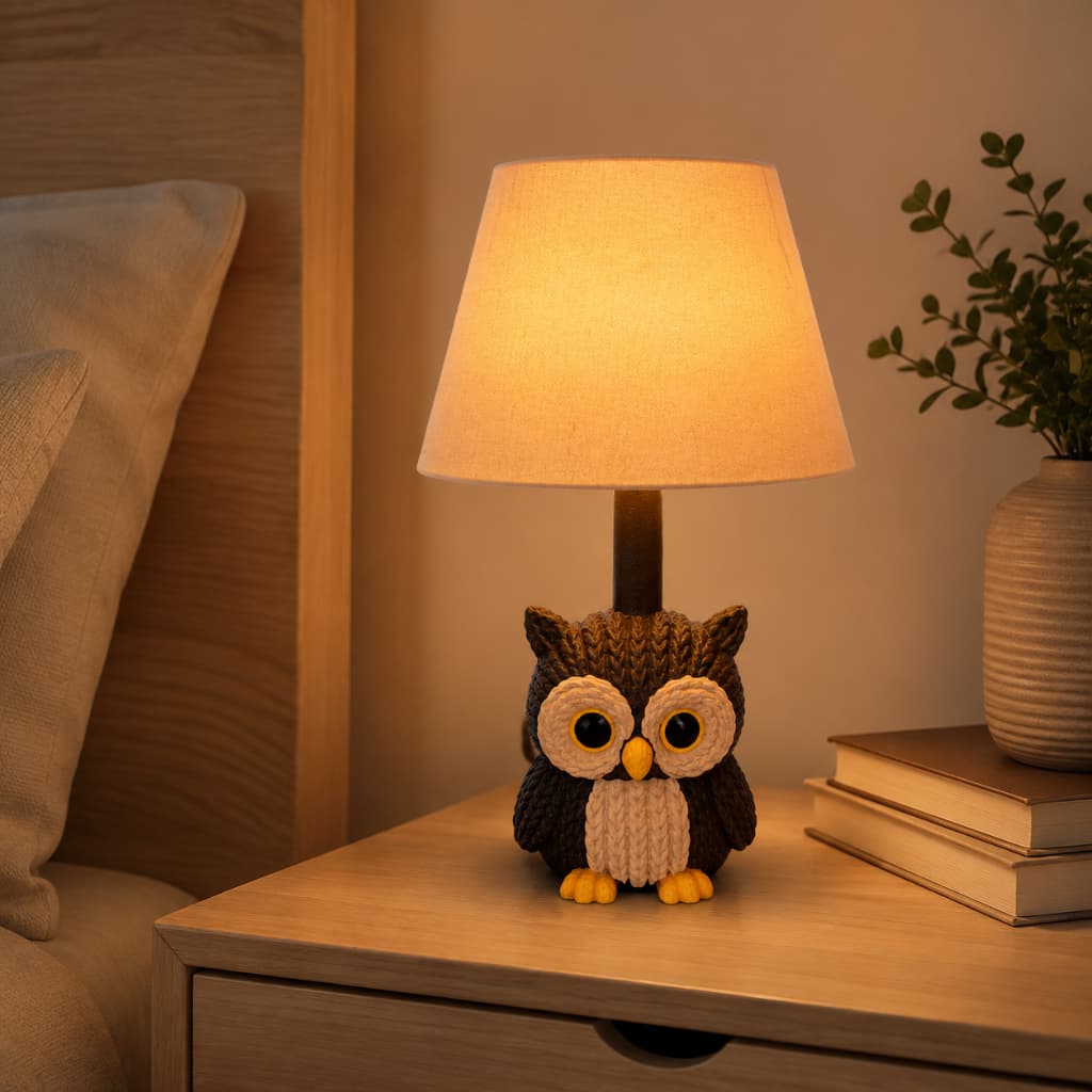 Abajur de mesa LED 3D / Luz noturna criativa / Decoração - Coruja, Pássaros, Animais, Infantil