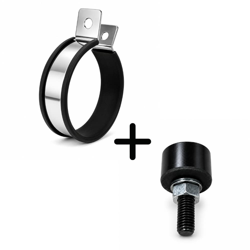 Cinta Escapamento KS Suporte Fixação + parafuso De Ferro Com Espaçador  Escape Moto Universal Alta Resistente