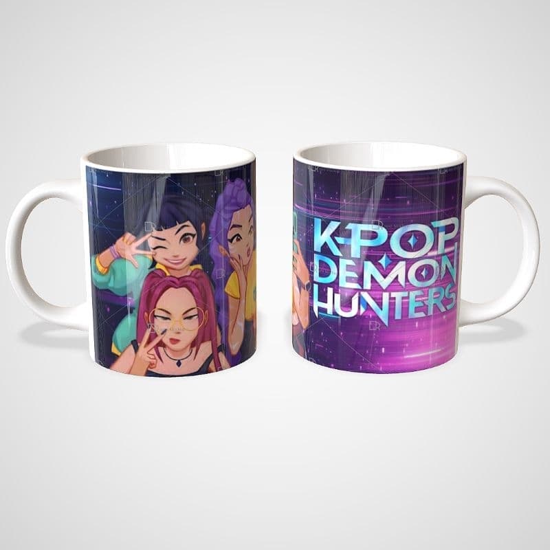 Caneca Guerreiras do Kpop Personalizada com Nome Infantil presente especial