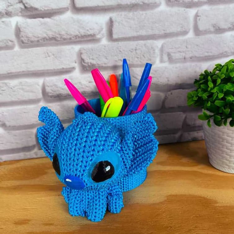 Porta Canetas Stitch Porta Caneta Porta Lápis Lilo Stitch Organizador de Mesa