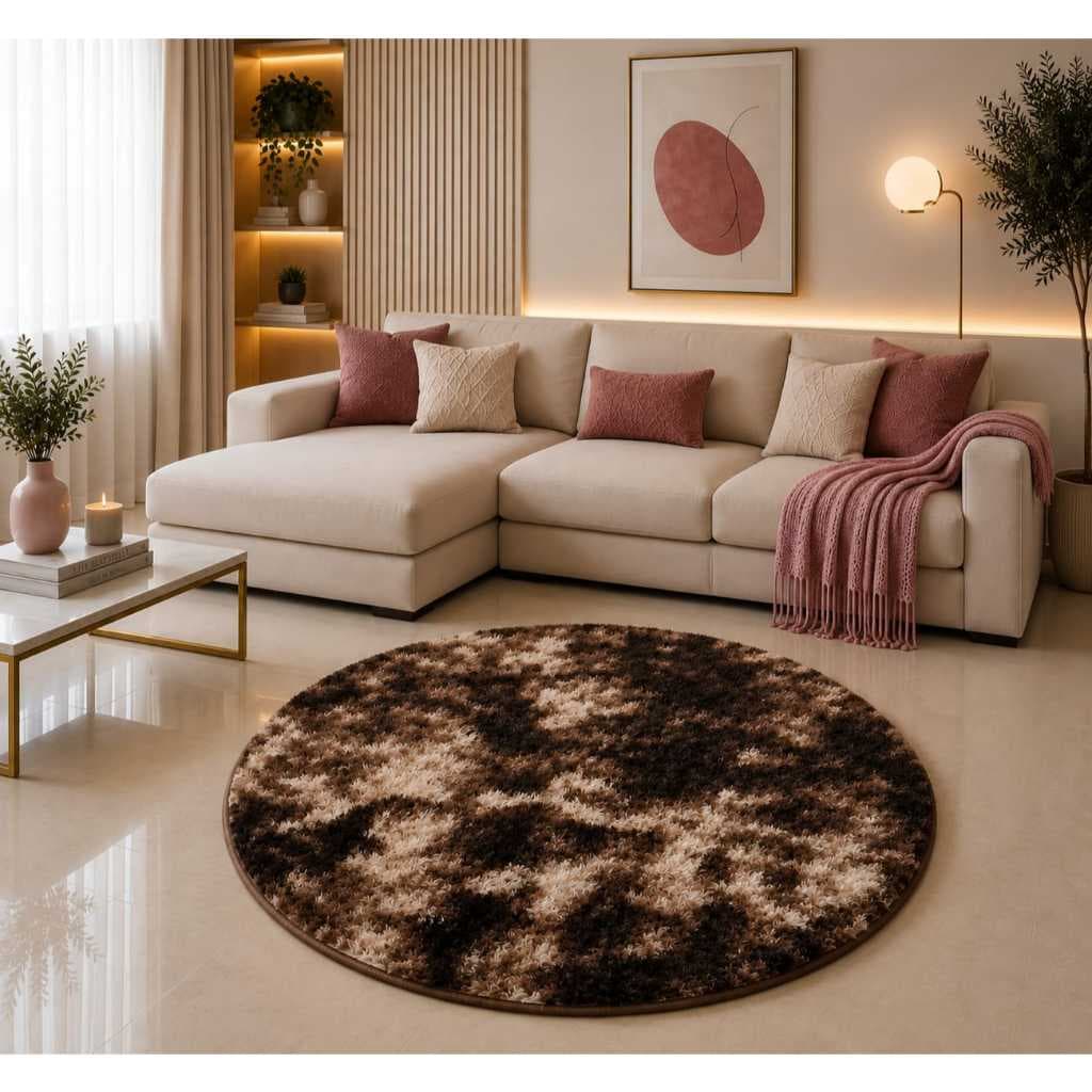Tapete Felpudo 1,30x 1,30 Super macio  Antiderrapante Premium