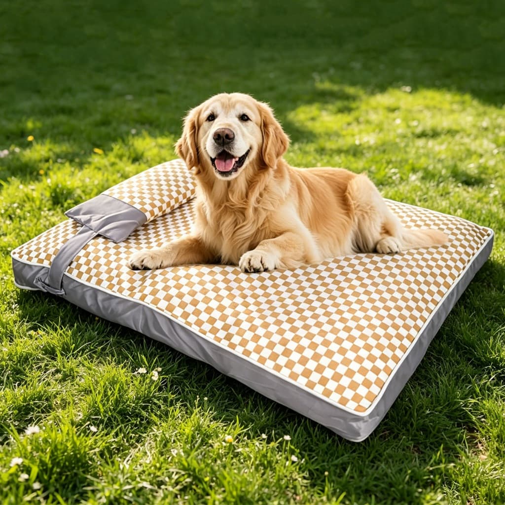 Cama Pet Impermeável com Travesseiro Macia e Resistente Não Acumula Pelos Fácil de Limpar