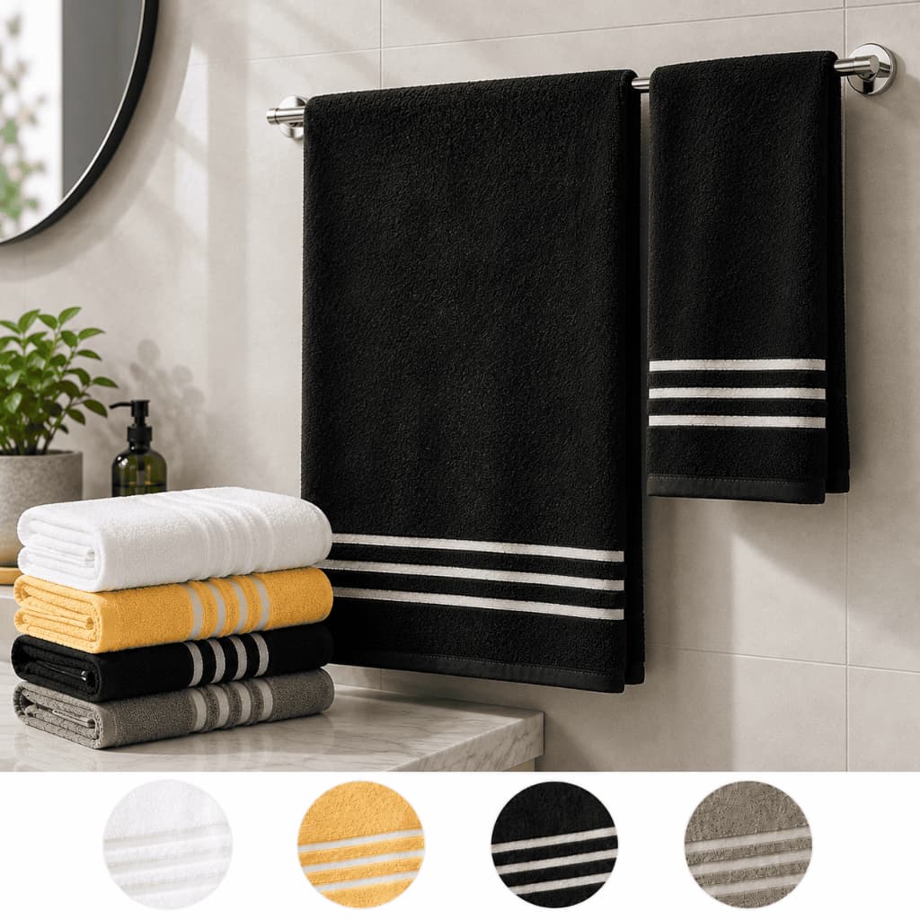 Kit Toalha de Banho e Rosto 100% Algodão Alta Absorção Macia Jogo Duas Toalhas Premium