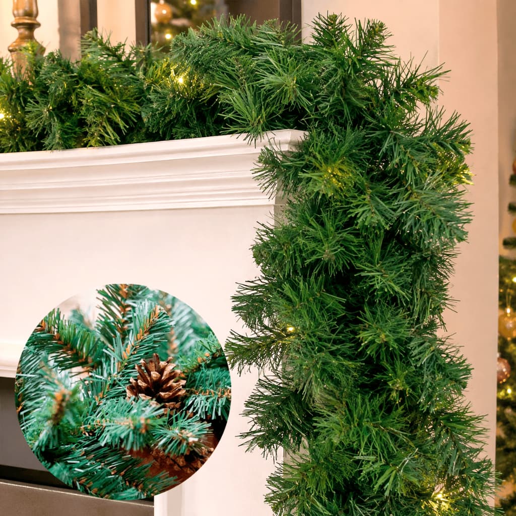 Festão Aramado Grande 2,70 Com 350 Galhos Cheio Grosso Luxo Enfeite De Natal Promoção