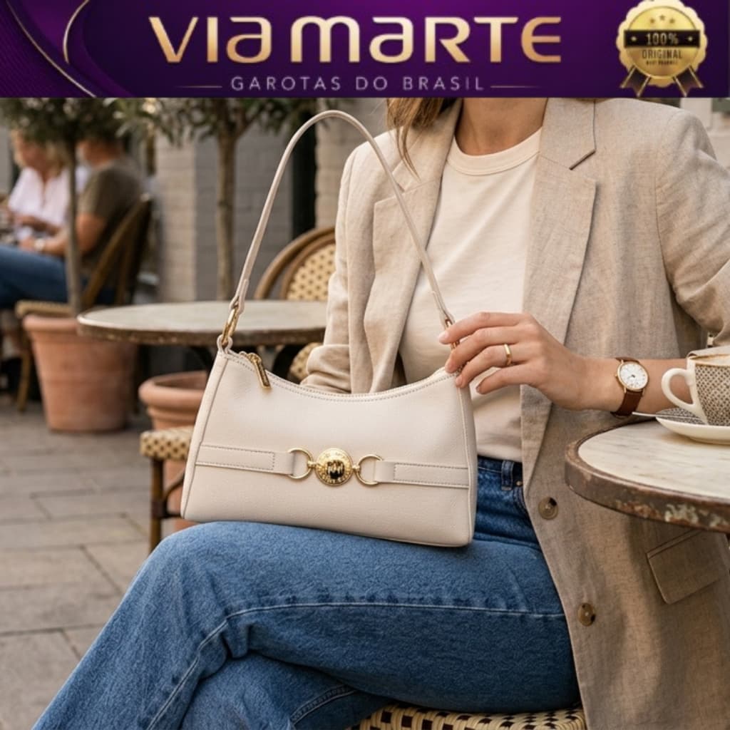 Bolsa Via Marte Feminina Shoulder Bag Moderna Alça Removível Bucket Pequena Tiracolo Casual B2-719-01 Original