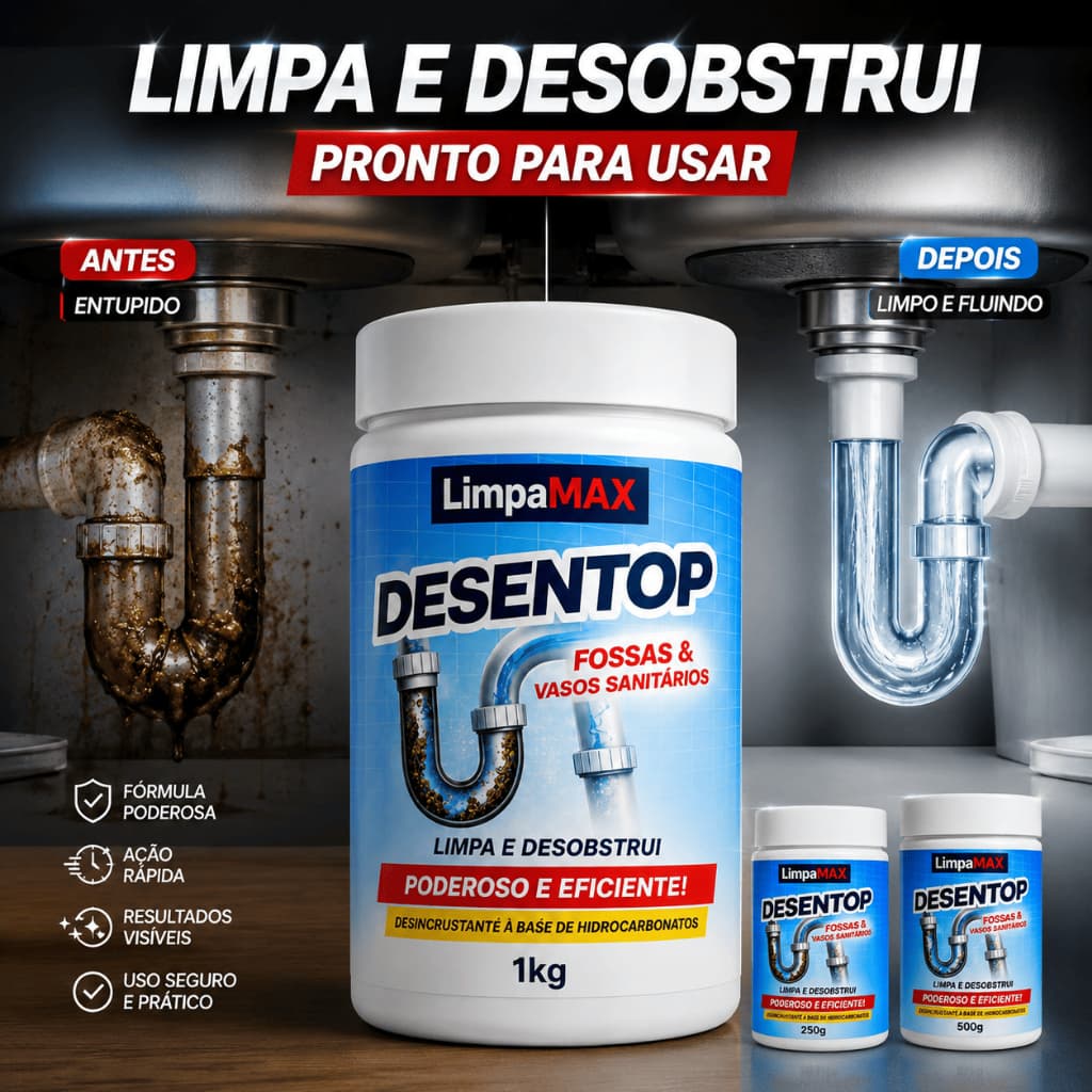 Desentupidor Limpamax 100g 250g 500g 1kg Desentupimento Ralos Pias Canos
