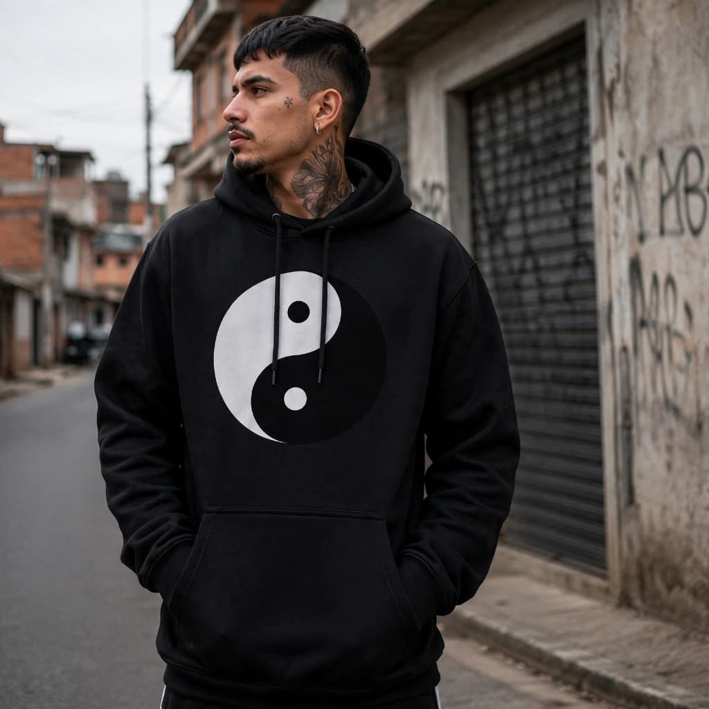 Blusa De Frio Moletom Símbolo Yin Yang Equilíbrio Zen Bem e Mal Casaco  Semaglutida Iphone 18 Herança 17 de agosto
