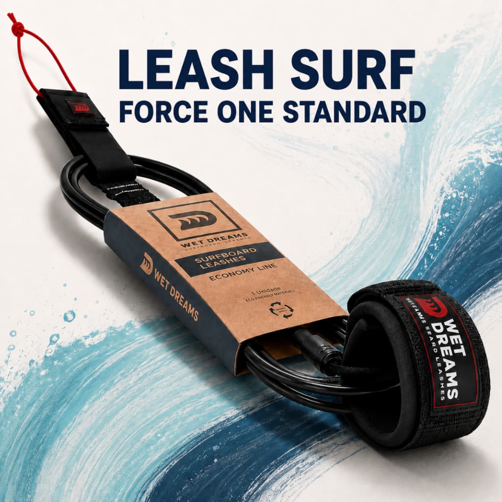 Leash Strep Cordinha Prancha de Surf MICRO COMP 6'0" X 5 MM ECONOMY LINE Wet Dreams 2 Giradores