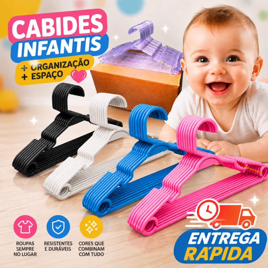 kits até 100 Cabides infantil Baby Juvenil  ENVIO IMEDIATO