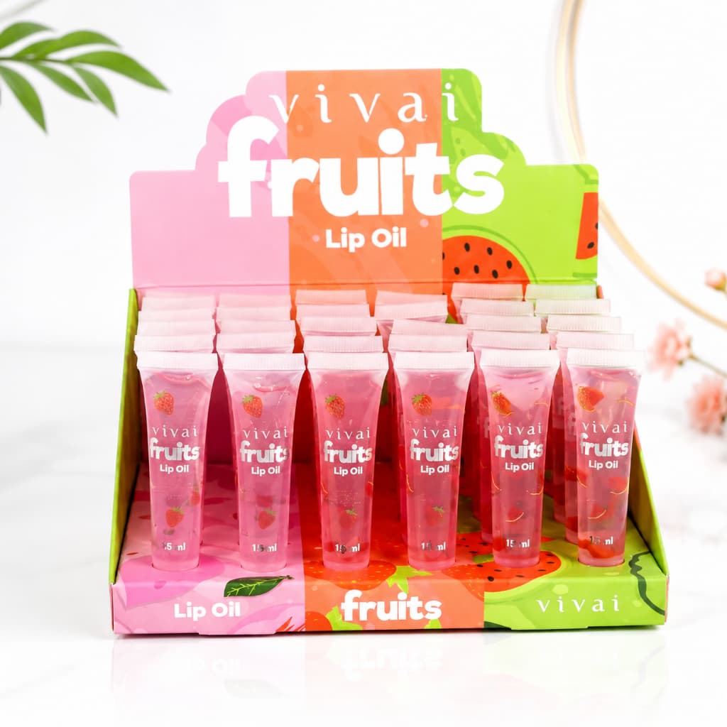 Lip Oil Fruits Vivai – Hidratante Labial com Brilho Natural | Nutrição e Maciez