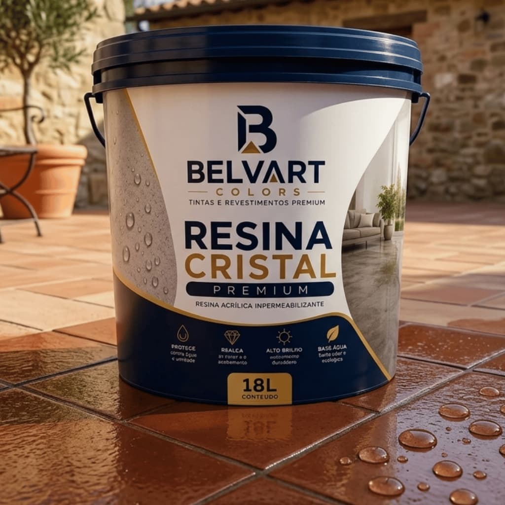 QUEIMA DE ESTOQUE - Resina Acrílica Belvart Colors 18L Pedras Naturais e Tijolos Película Protetora