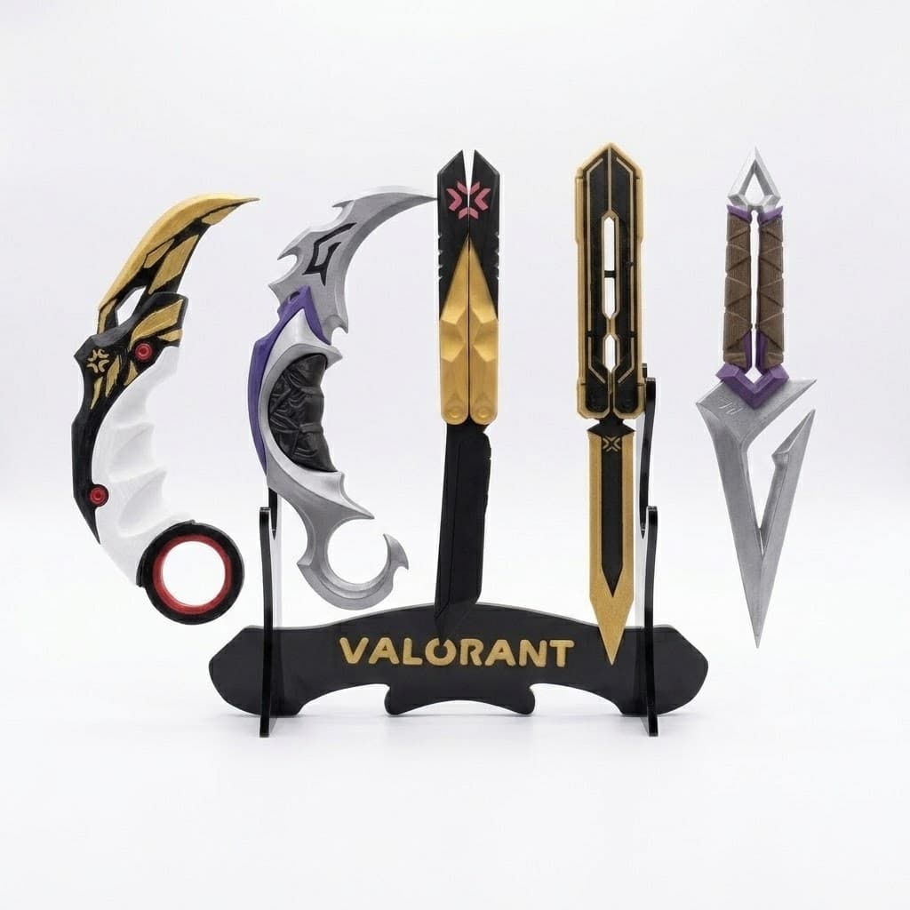 Adaga Valorant Impressão 3D PETG Alta Resistência Colecionável | Escolha Sua Skin: Reaver, RGX, Gaia, Catrina – Cosplay
