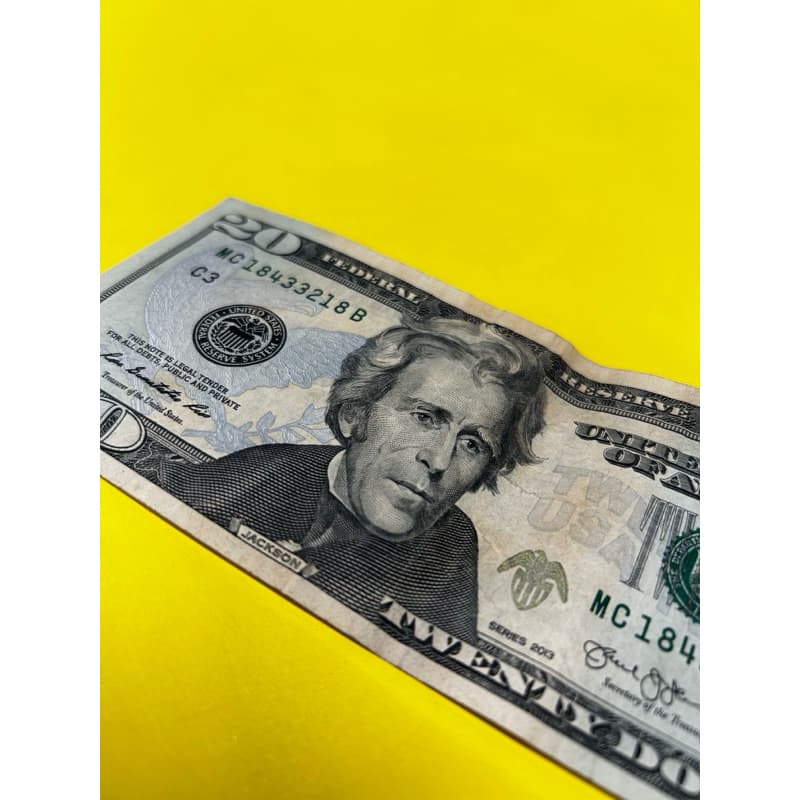Cédula de 20 dólares dos Estados Unidos Sob Original 1 unidade