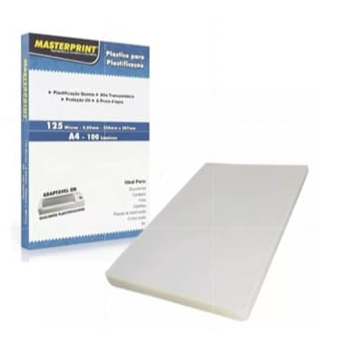 Plástico P/ Plastificação Masterprint A4 220x307mm 0,05 100 Unidades SUPER Oferta!!!!!!