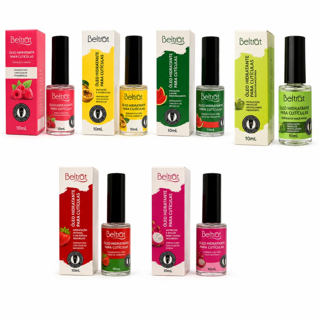Óleo De Cutículas Beltrat 10ml Pitaya Melancia Morango Maracujá  Maça Verde Hidratação Profissional Unhas