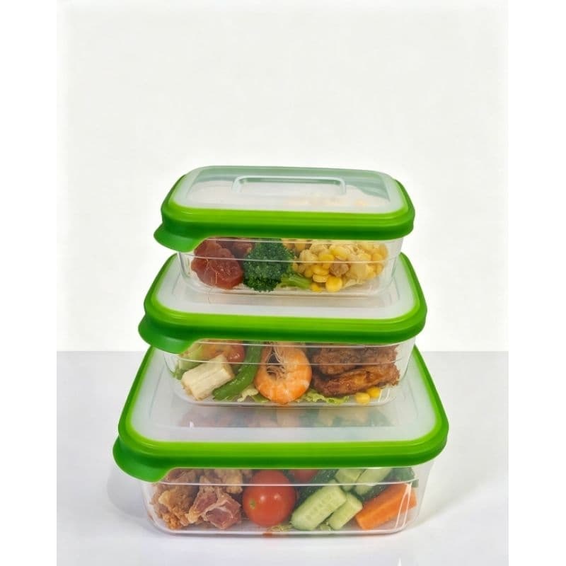 Kit pote PMG herméticos, Conjunto 3 potes PMG, Jogo com 3 potes 500ml,1 litro,2 litros.