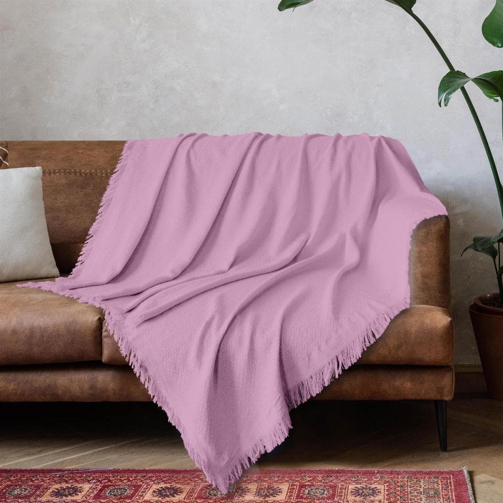 Manta Para Sofá  Cama Decorativa 1,50m x 1,20m Viena Lisa 100% Algodão