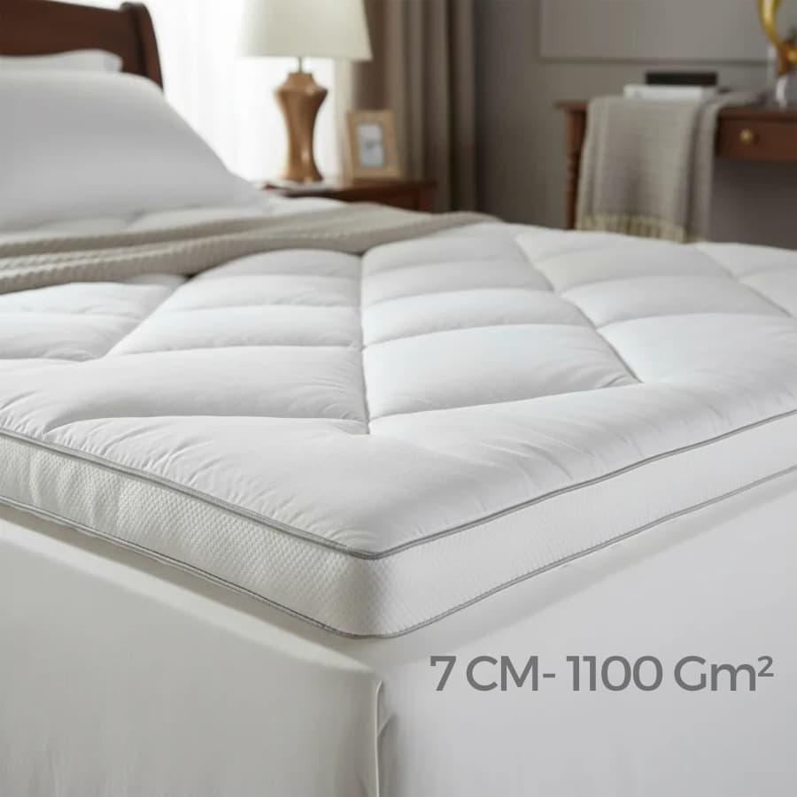 Pillow Top Protetor QUEEN 1100gm GROSSO Volumoso 7cm Toque Macio Hotel Luxo conforto maximo premium