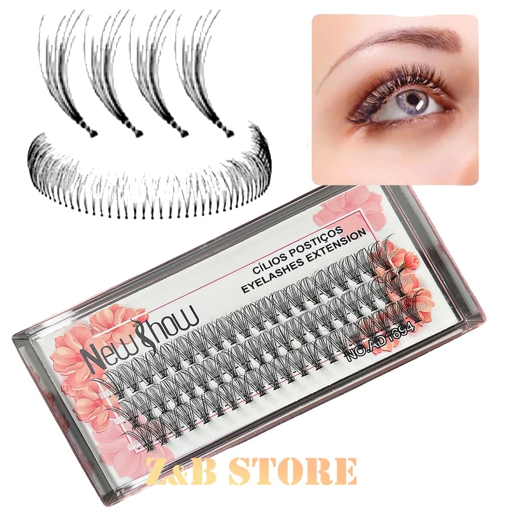 Cílios Postiços New Show Eyelash 30P Mix em Tufos | Tamanhos Variados para um Olhar Marcante