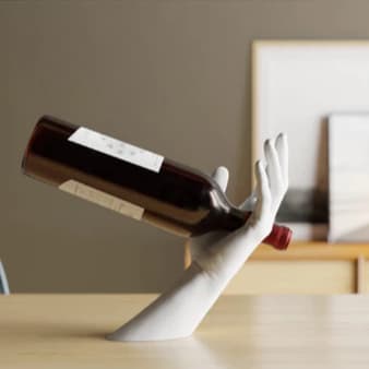 Suporte para Vinho em Formato de Mão em 3D