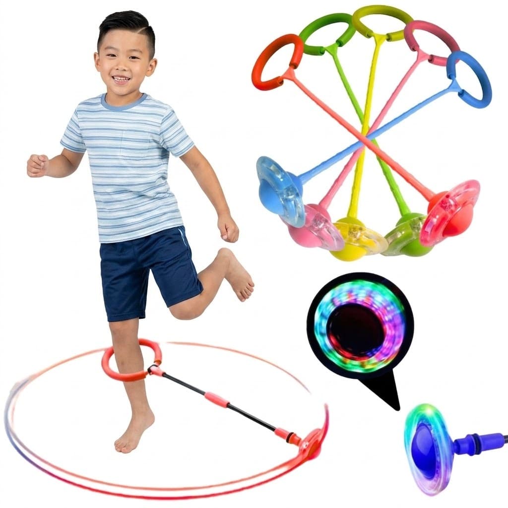Pula Corda Giratório Com Led Gira Pula Corda LED Pisca/ Brinquedo Infantil Pula Corda Exercício