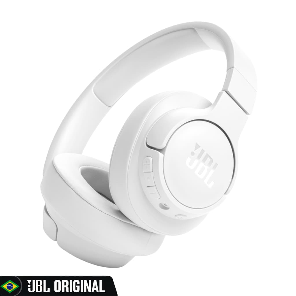JBL, Fone de Ouvido Over-Ear, Tune 720BT, Bluetooth, Cabo Removível - Branco