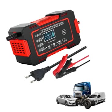 Carregador de bateria automotivo inteligente 12V - 6A Carro Moto Caminhão