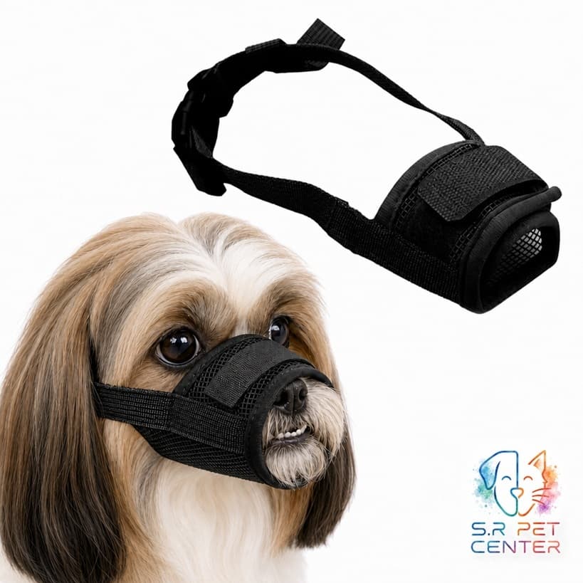 Focinheira para cachorro pequeno e médio - Focinheira confortável - Qualidade e Envio Imediato