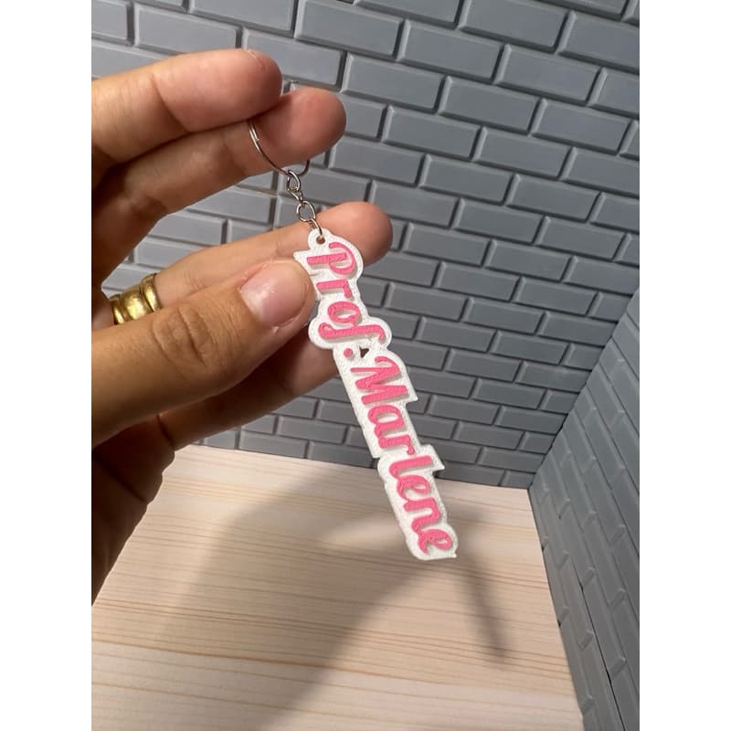 Kit com 10 Chaveiros Personalizados Professor com Nome | Presente Dia dos Professores