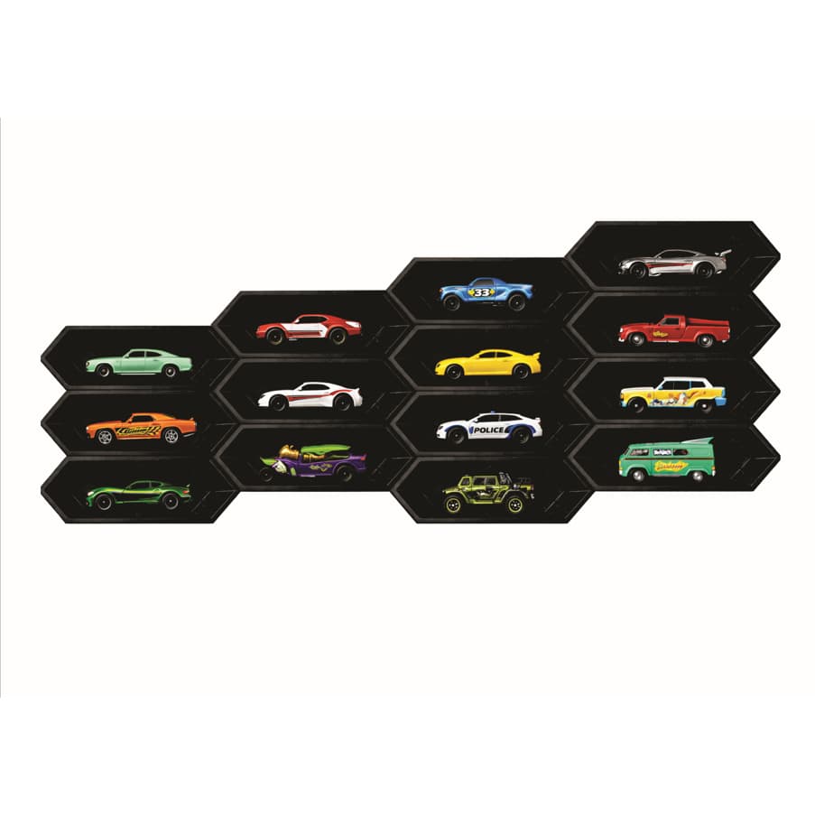 Hot Wheels Expositor Parede Carrinho 6 Módulos Suporte Premio Preto
