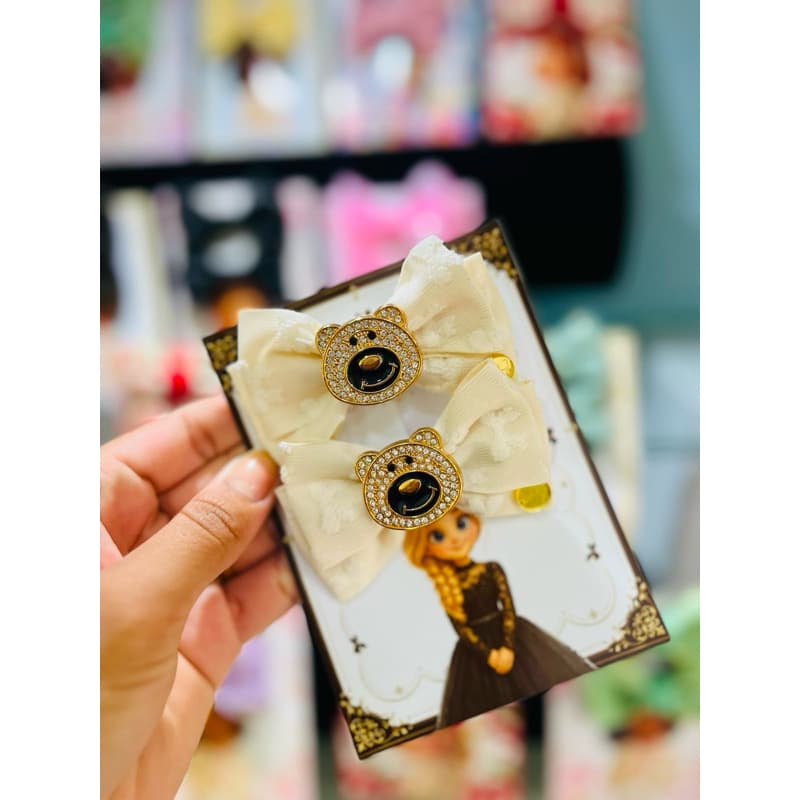 Laço Infantil Urso 🐻– Par de Laços 🎀