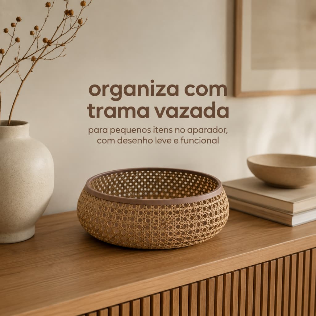 TIGELA TRANÇADA DE VIME - IMPRESSÃO 3D