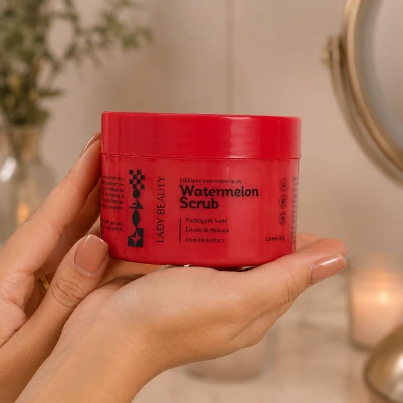 Esfoliante Rosto e Corpo Lady Beauty Watermelon Scrub
