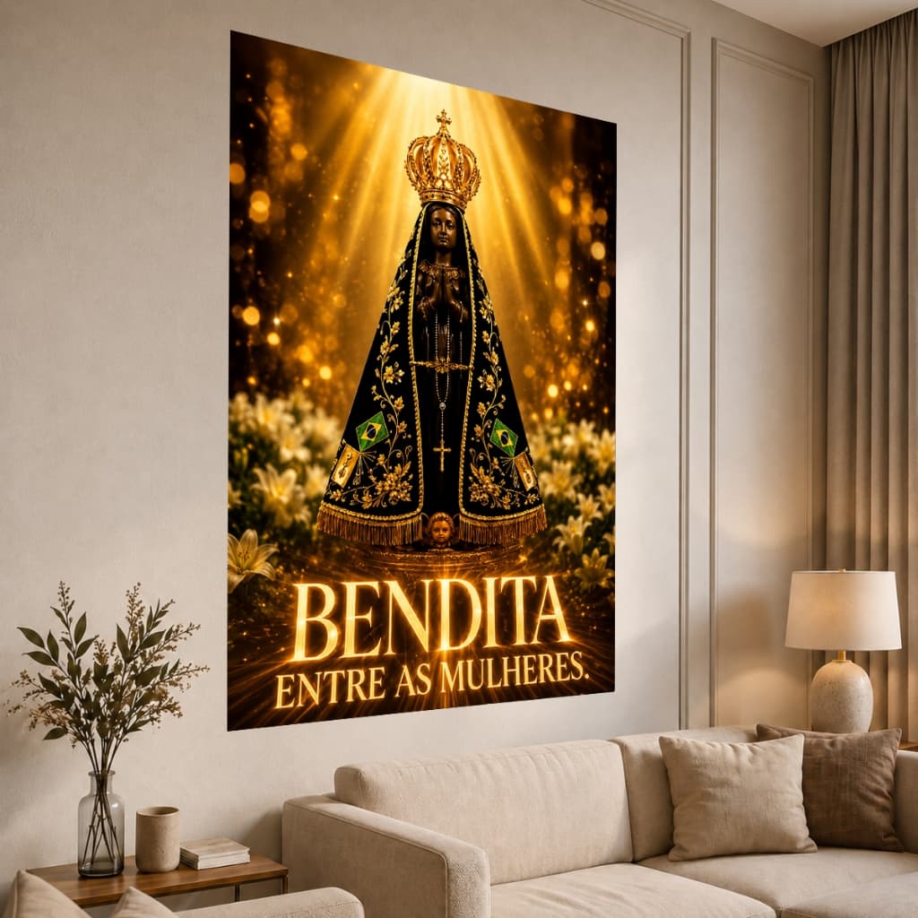 Quadro Decorativo Nossa Senhora Aparecida Bendita Religioso