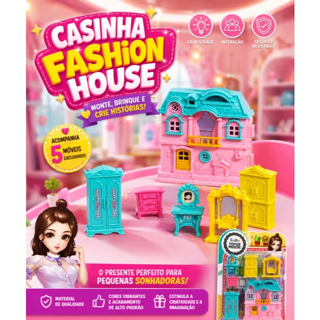 Casinha Infantil Móveis Acessórios Brinquedo Lúdico Educação Criatividade