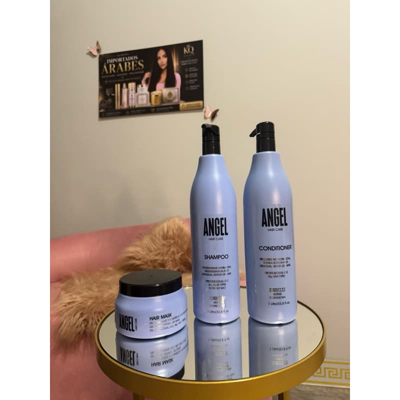 Kit Angel: shampoo 1l  + condicionador 1l + máscara 500g+ gente, é simplesmente maravilhoso!!