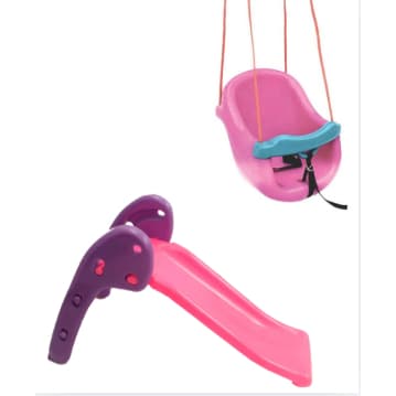 Kit Infantil Baby Completo – Balanço para Bebê + Escorregador Baby Colorido para Momentos de Diversão